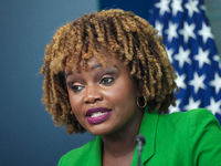 White House Press Secretary Karine Jean-Pierre addresses the press in Washington, D.C., United States, on September 26, 2024 (