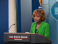 White House Press Secretary Karine Jean-Pierre addresses the press in Washington, D.C., United States, on September 26, 2024 (