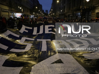 Mothers and fathers of the 43 missing Ayotzinapa students march from the Angel of Independence to the Zocalo in Mexico City, Mexico, on Sept...