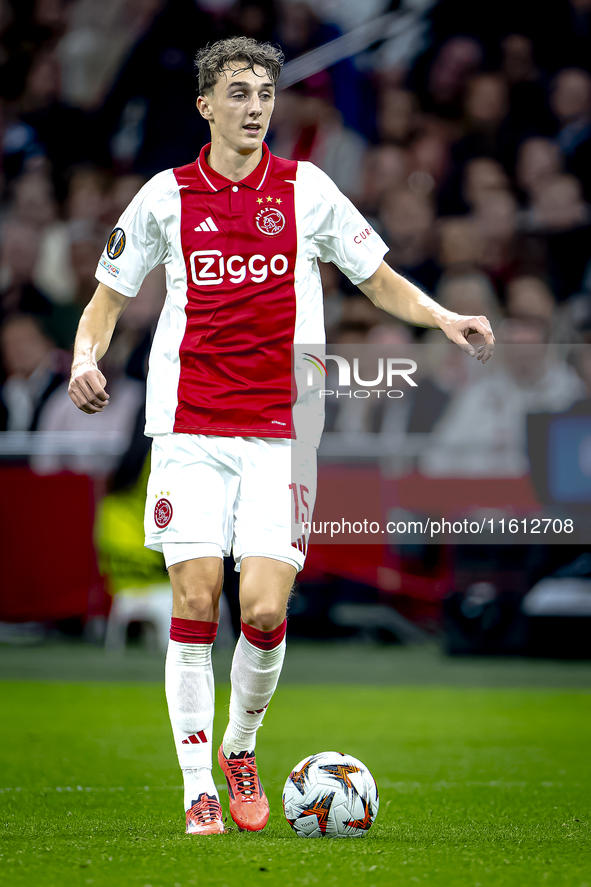 AFC Ajax Amsterdam defender Youri Baas during the match Ajax vs. Besiktas at the Johan Cruijff ArenA for the UEFA Europa League - League pha...