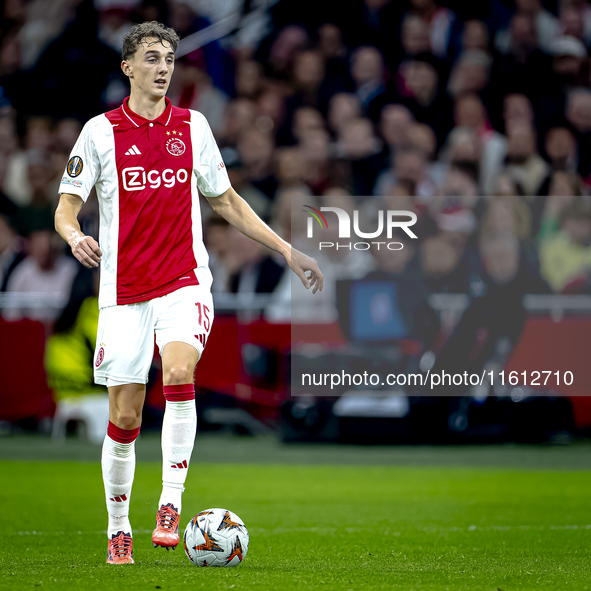 AFC Ajax Amsterdam defender Youri Baas during the match Ajax vs. Besiktas at the Johan Cruijff ArenA for the UEFA Europa League - League pha...