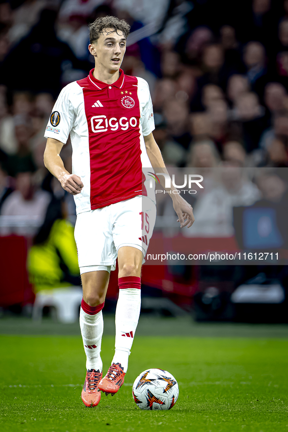 AFC Ajax Amsterdam defender Youri Baas during the match Ajax vs. Besiktas at the Johan Cruijff ArenA for the UEFA Europa League - League pha...