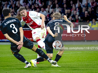 AFC Ajax Amsterdam forward Mika Godts during the match between Ajax and Besiktas at the Johan Cruijff ArenA for the UEFA Europa League - Lea...