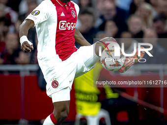 AFC Ajax Amsterdam defender Jorrel Hato during the match between Ajax and Besiktas at the Johan Cruijff ArenA for the UEFA Europa League - L...