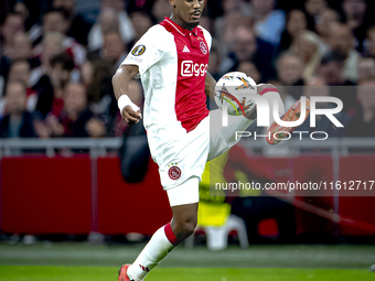 AFC Ajax Amsterdam defender Jorrel Hato during the match between Ajax and Besiktas at the Johan Cruijff ArenA for the UEFA Europa League - L...