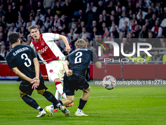 AFC Ajax Amsterdam forward Mika Godts during the match between Ajax and Besiktas at the Johan Cruijff ArenA for the UEFA Europa League - Lea...