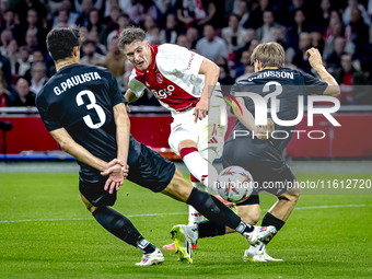 AFC Ajax Amsterdam forward Mika Godts during the match between Ajax and Besiktas at the Johan Cruijff ArenA for the UEFA Europa League - Lea...