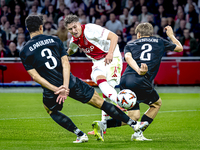 AFC Ajax Amsterdam forward Mika Godts during the match between Ajax and Besiktas at the Johan Cruijff ArenA for the UEFA Europa League - Lea...