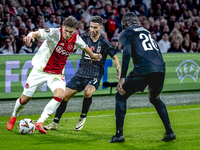 AFC Ajax Amsterdam forward Mika Godts and Besiktas JK forward Rafa Silva during the match Ajax vs. Besiktas at the Johan Cruijff ArenA for t...