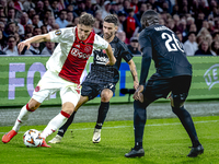 AFC Ajax Amsterdam forward Mika Godts and Besiktas JK forward Rafa Silva during the match Ajax vs. Besiktas at the Johan Cruijff ArenA for t...