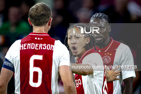 AFC Ajax Amsterdam midfielder Kian Fitz-Jim plays during the match between Ajax and Besiktas at the Johan Cruijff ArenA for the UEFA Europa...