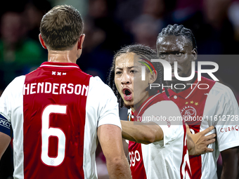 AFC Ajax Amsterdam midfielder Kian Fitz-Jim plays during the match between Ajax and Besiktas at the Johan Cruijff ArenA for the UEFA Europa...