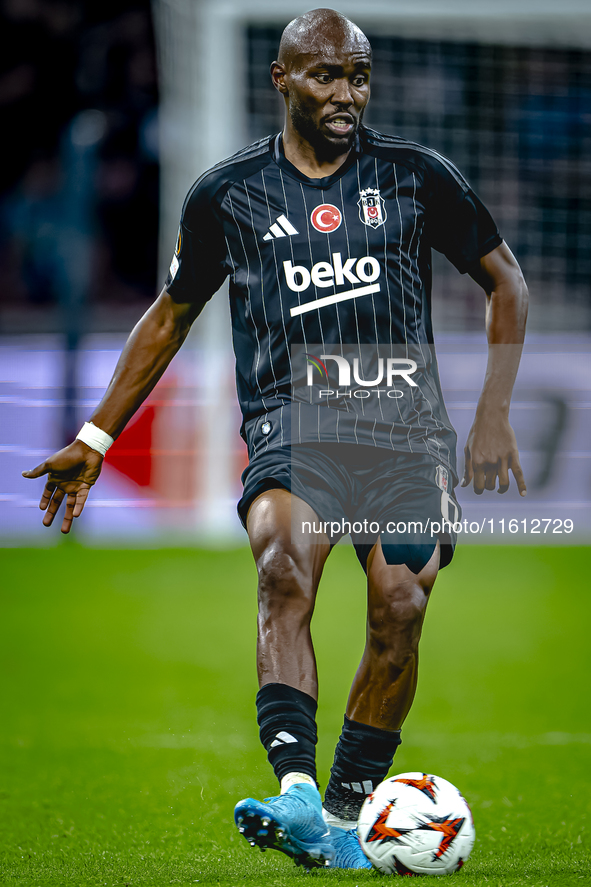 Besiktas JK midfielder Al Musrati plays during the match Ajax vs. Besiktas at the Johan Cruijff ArenA for the UEFA Europa League - League ph...