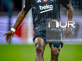 Besiktas JK midfielder Al Musrati plays during the match Ajax vs. Besiktas at the Johan Cruijff ArenA for the UEFA Europa League - League ph...