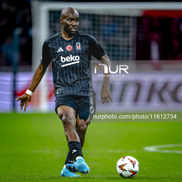 Besiktas JK midfielder Al Musrati plays during the match Ajax vs. Besiktas at the Johan Cruijff ArenA for the UEFA Europa League - League ph...