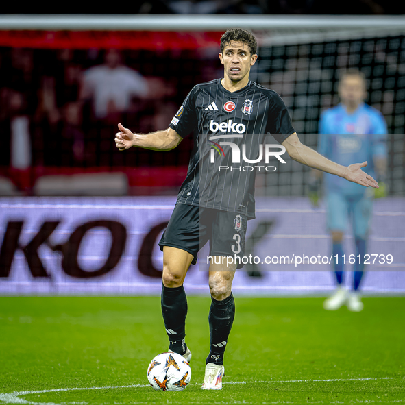 Besiktas JK defender Gabriel during the match between Ajax and Besiktas at the Johan Cruijff ArenA for the UEFA Europa League - League phase...