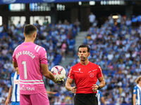 Joan Garcia of Espanyol during the La Liga EA SPORTS match against Villarreal at Stage Front Stadium in Villarreal, Spain, on September 26,...