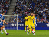 Alex Baena of Villarreal during the La Liga EA SPORTS match against Espanyol at Stage Front Stadium in Villarreal, Spain, on September 26, 2...