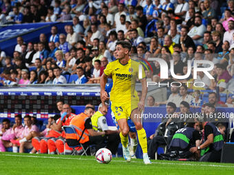 Sergi Cardona of Villarreal during the La Liga EA SPORTS match against Espanyol at Stage Front Stadium in Villarreal, Spain, on September 26...