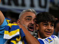 Espanyol fans cheer for their team during the La Liga EA SPORTS match against Villarreal at Stage Front Stadium, on September 26, 2024 (