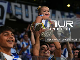 Espanyol fans cheer for their team during the La Liga EA SPORTS match against Villarreal at Stage Front Stadium, on September 26, 2024 (