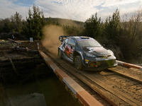 Driver Sebastien Ogier and co-driver Vincent Landais of the team Toyota Gazoo Racing WRT, Toyota GR Yaris Rally1 Hybrid, face shakedown duri...