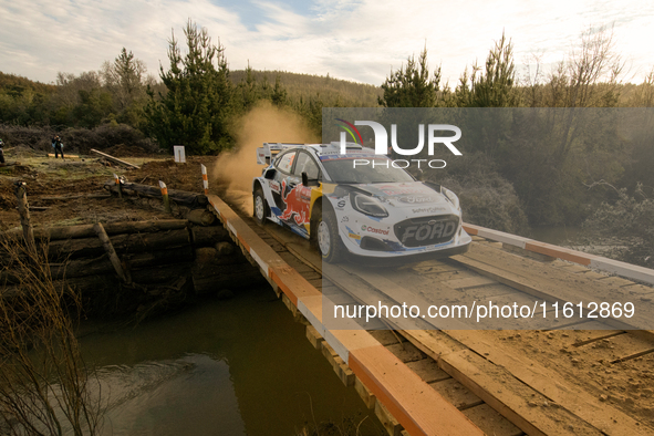 Driver Gregoire Munster and co-driver Louis Louka of the team M-Sport Ford World Rally Team Ford Puma Rally1 Hybrid face shakedown during FI...