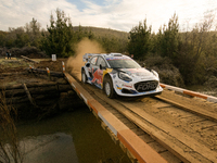 Driver Gregoire Munster and co-driver Louis Louka of the team M-Sport Ford World Rally Team Ford Puma Rally1 Hybrid face shakedown during FI...