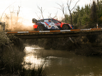 Driver Thierry Neuville and co-driver Martijn Wydaeghe of the team Hyundai Shell Mobis World Rally Team, in a Hyundai i20 N Rally1 Hybrid, f...