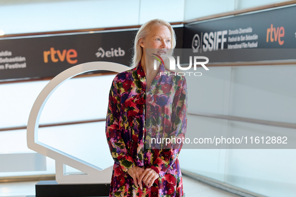 Pamela Anderson attends the photocall for ''The Last Showgirl'' during the 72nd San Sebastian International Film Festival in San Sebastian,...