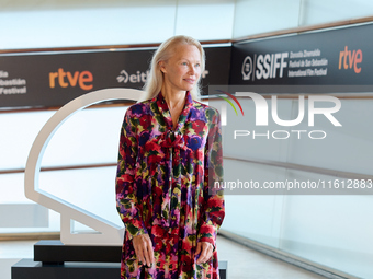 Pamela Anderson attends the photocall for ''The Last Showgirl'' during the 72nd San Sebastian International Film Festival in San Sebastian,...