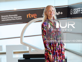 Pamela Anderson attends the photocall for ''The Last Showgirl'' during the 72nd San Sebastian International Film Festival in San Sebastian,...