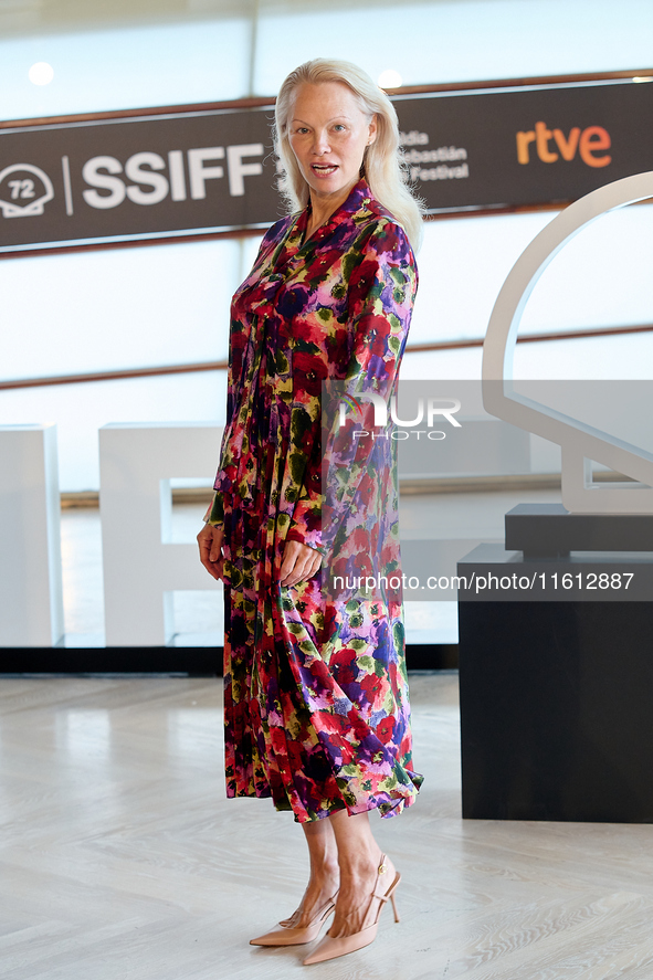 Pamela Anderson attends the photocall for ''The Last Showgirl'' during the 72nd San Sebastian International Film Festival in San Sebastian,...