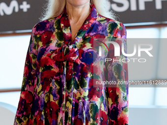 Pamela Anderson attends the photocall for ''The Last Showgirl'' during the 72nd San Sebastian International Film Festival in San Sebastian,...