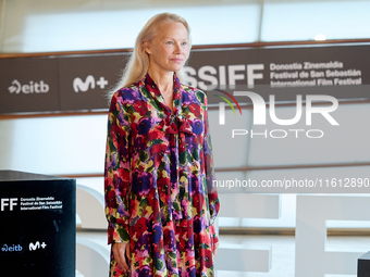 Pamela Anderson attends the photocall for ''The Last Showgirl'' during the 72nd San Sebastian International Film Festival in San Sebastian,...