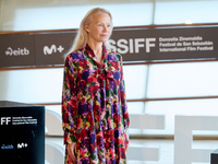 Pamela Anderson attends the photocall for ''The Last Showgirl'' during the 72nd San Sebastian International Film Festival in San Sebastian,...