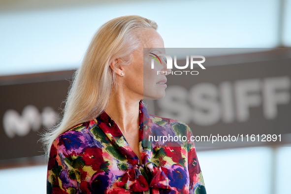 Pamela Anderson attends the photocall for ''The Last Showgirl'' during the 72nd San Sebastian International Film Festival in San Sebastian,...