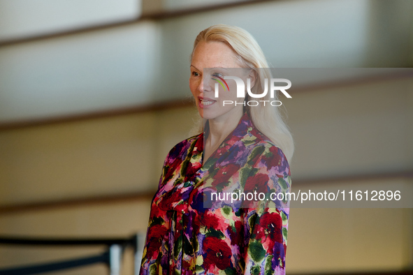 Pamela Anderson attends the photocall for ''The Last Showgirl'' during the 72nd San Sebastian International Film Festival in San Sebastian,...