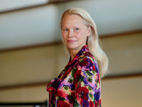 Pamela Anderson attends the photocall for ''The Last Showgirl'' during the 72nd San Sebastian International Film Festival in San Sebastian,...