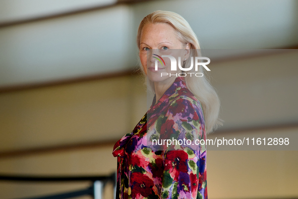 Pamela Anderson attends the photocall for ''The Last Showgirl'' during the 72nd San Sebastian International Film Festival in San Sebastian,...