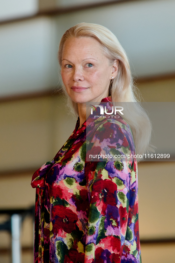 Pamela Anderson attends the photocall for ''The Last Showgirl'' during the 72nd San Sebastian International Film Festival in San Sebastian,...