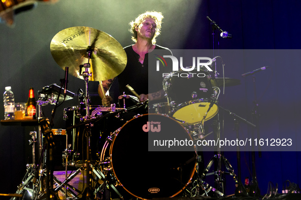 Chris Cester of Jet performs live in concert at Alcatraz in Milano, Italy, on September 26, 2024 