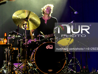 Chris Cester of Jet performs live in concert at Alcatraz in Milano, Italy, on September 26, 2024 (