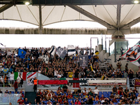 Supporters of Udinese Calcio during the Serie A Enilive match between AS Roma and Udinese Calcio at Stadio Olimpico on September 22, 2024 in...