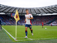 Samuel Dahl of AS Roma looks on during the Serie A Enilive match between AS Roma and Udinese Calcio at Stadio Olimpico on September 22, 2024...