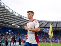 Samuel Dahl of AS Roma looks on during the Serie A Enilive match between AS Roma and Udinese Calcio at Stadio Olimpico on September 22, 2024...