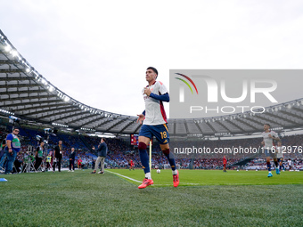 Matias Soule' of AS Roma looks on during the Serie A Enilive match between AS Roma and Udinese Calcio at Stadio Olimpico on September 22, 20...