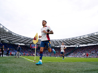 Lorenzo Pellegrini of AS Roma looks on during the Serie A Enilive match between AS Roma and Udinese Calcio at Stadio Olimpico on September 2...