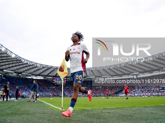 Buba Sangare of AS Roma looks on during the Serie A Enilive match between AS Roma and Udinese Calcio at Stadio Olimpico on September 22, 202...