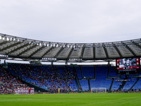 Players of both teams observe a minutes silence in memory of Toto' Schillacduring the Serie A Enilive match between AS Roma and Udinese Calc...